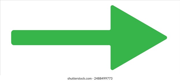 Green arrow icon. Solid green arrow pointing.