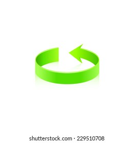 Green arrow icon. Vector