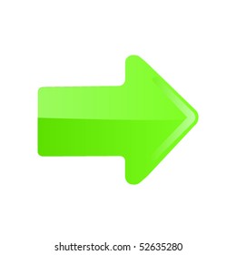 Green arrow icon. Vector