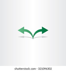 green arrow left right icon logo sign