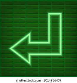 Green arrow light neon effect eps vector editable graphic resources