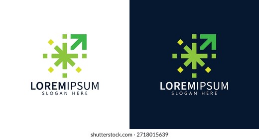 Green Arrow logo simple design icon vector. Symbols for Arrow business, marketing simple elements logo.