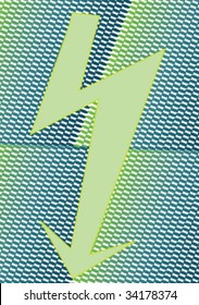 green arrow on circle background