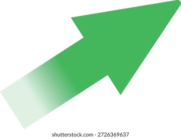 Green arrow pointing up vector white background