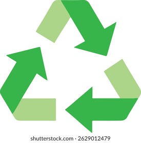 green arrow recycle ECO on white background