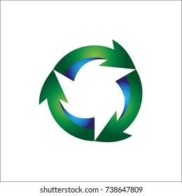green arrow recycle logo
