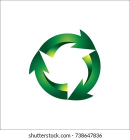 green arrow recycle logo
