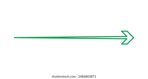 Green arrow right on a white background