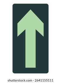 Green Arrow Sign – Directional Indicator, Navigation Symbol, Movement Guidance, Pathway Marker