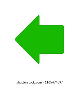 Green arrow symbol. Arrow icon