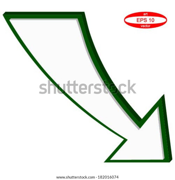 Green Arrow Symbol Isolated On White Stock Vector Royalty Free 182016074 Shutterstock 8730