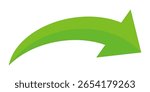 Green arrow vector icon isolated on white background. Arrow shows direction symbol in flat style. Green icon vector in flat style. jump icon