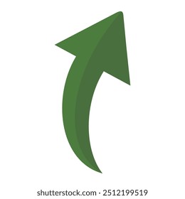 
Green arrow vector icon isolated on white background. Arrow shows direction symbol in flat style. Green icon vector in flat style. jump icon
