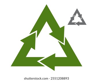 Green arrow vector icon isolated on white background. Arrow shows direction symbol in flat style. Vector green icon in flat style. a sign of economic growth