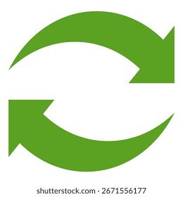 Icono de Vector de flecha verde aislado sobre fondo blanco. La flecha muestra el símbolo de dirección en estilo plano. Vector de icono verde en estilo plano. icono de salto