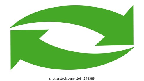 Ícone de vetor de seta verde isolado no fundo branco. A seta mostra o símbolo de direção em estilo simples. Vetor ícone verde em estilo plano. ícone salto