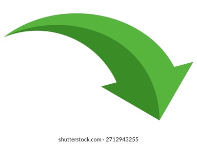 Icono de Vector de flecha verde aislado sobre fondo blanco. La flecha muestra el símbolo de dirección en estilo plano. Vector de icono verde en estilo plano. icono de salto