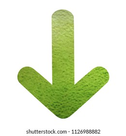 green  arrow vector icon on white background. vertical arrow symbol down 
Isolated for app, web and digital illustration design
