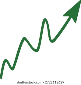 green arrow up vector illustration