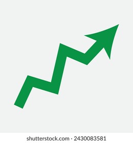Green arrow up vector illustration of a green arrow trending up eps10