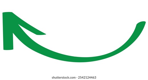 green arrow vector isolated on a white background