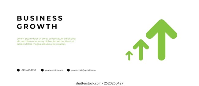 Green arrows of business sale growth on white background. Modern growth banner design. vector illustration. Symbol, icon, creative.