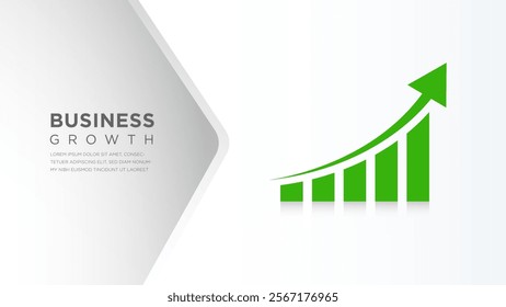 Green arrows of business sale growth on white background