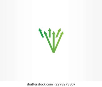 green with arrows up concept icon