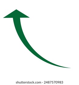 Green arrows isolated on white background . Design eps 10