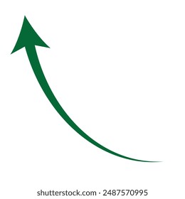 Flechas verdes aisladas sobre fondo blanco . Diseño eps 10