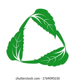 Green arrows recycle eco symbol vector illustration isolated on white background. Recycled sign.recycled icon.symbol.Vector