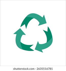 green arrows recycle eco symbol vector illustration isolated on white background. Recycled sign.recycled icon , symbol. . - Vector