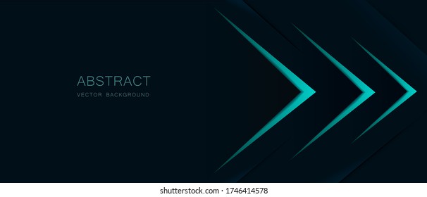 Green arrowy abstract background. Graphic modern geometric elegant green background with arrow vibrant gradient digital wallpaper, colorful vector texture smooth blurry glow abstract web map.