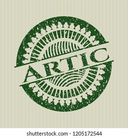 Green Artic distressed rubber stamp