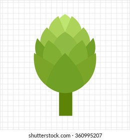 Green artichoke icon