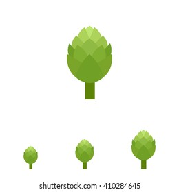 Green artichoke icon