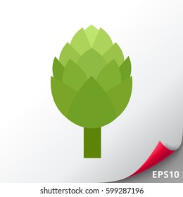 Green artichoke icon