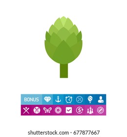 Green artichoke icon