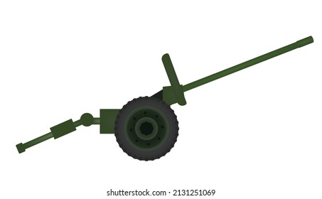 Grüne Artilleriekanone. Vektorgrafik