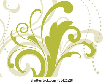  green artistic design with shadaow effect and dots