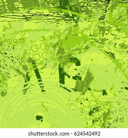 green artistic neo-grunge style abstract background, made with expressive textures and brushes