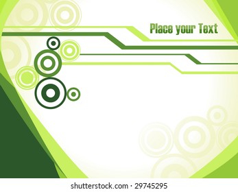 Green artistic vector with space for text