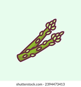 Green Asparagus Vegetable Illustration, Vegetable healthy food vector illustration