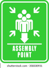 Green Assembly Point Sign