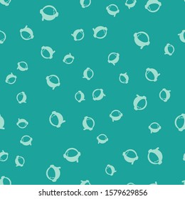 Green Astronaut helmet icon isolated seamless pattern on green background.  Vector Illustration