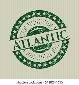 Green Atlantic distress rubber stamp