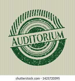 Green Auditorium rubber seal with grunge texture