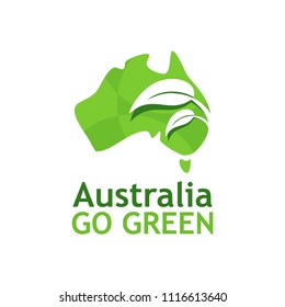 green Australia go green. any company that based on that motto would be great to have this logo for that