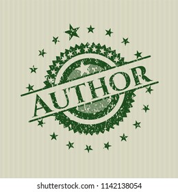 Green Author rubber grunge texture seal