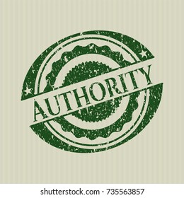Green Authority rubber grunge texture seal